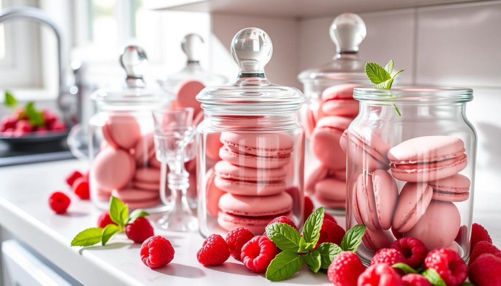 Conservation des macarons framboise