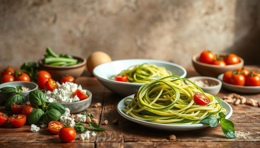 Accompagnements pour tagliatelles de courgettes