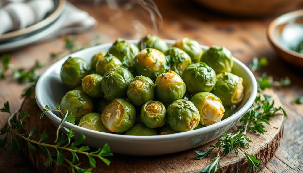 Choux de Bruxelles aux herbes fraîches