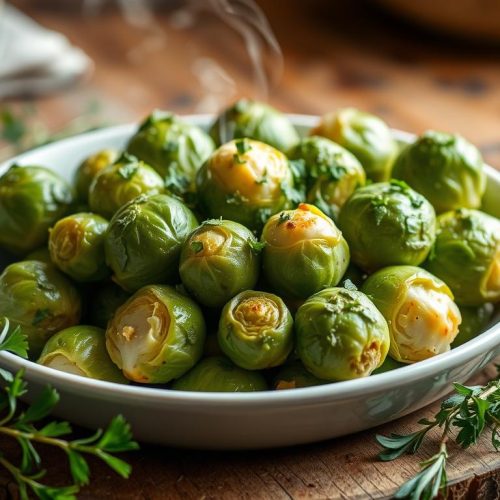 Choux de Bruxelles aux herbes fraîches