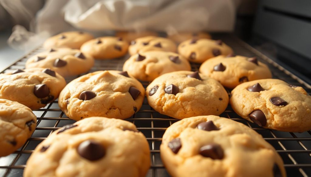 Cookies moelleux en train de cuire