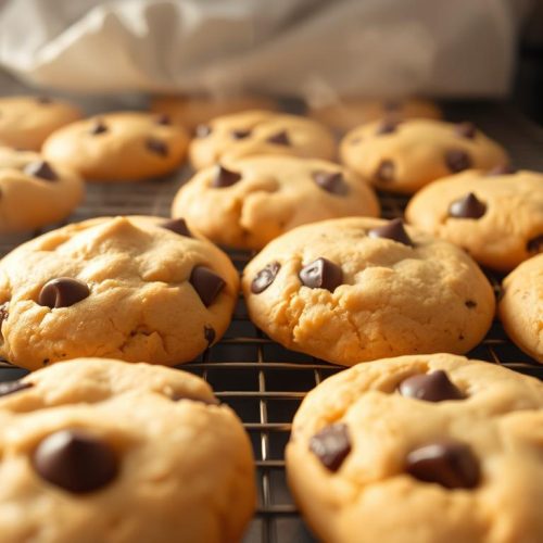 Cookies moelleux en train de cuire