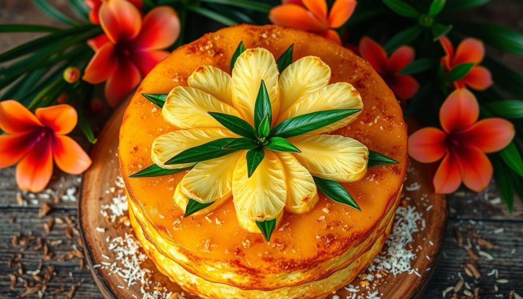 Décoration de gâteau à l'ananas