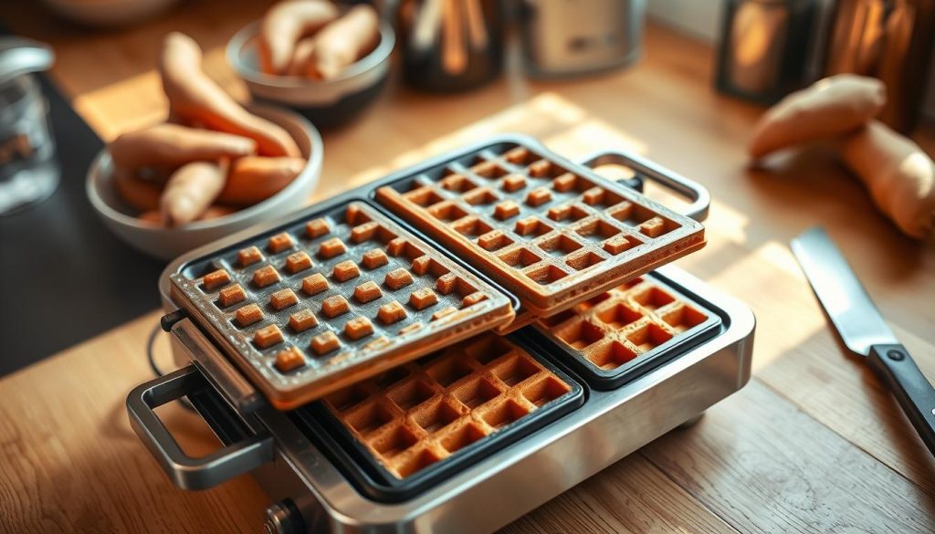 Gaufrier pour gaufres de patate douce