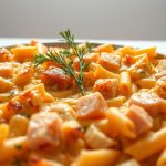 Gratin de pâtes au saumon