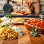 Ingrédients de lasagne traditionnelle