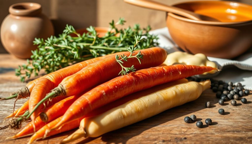 Ingrédients pour recette soupe carotte