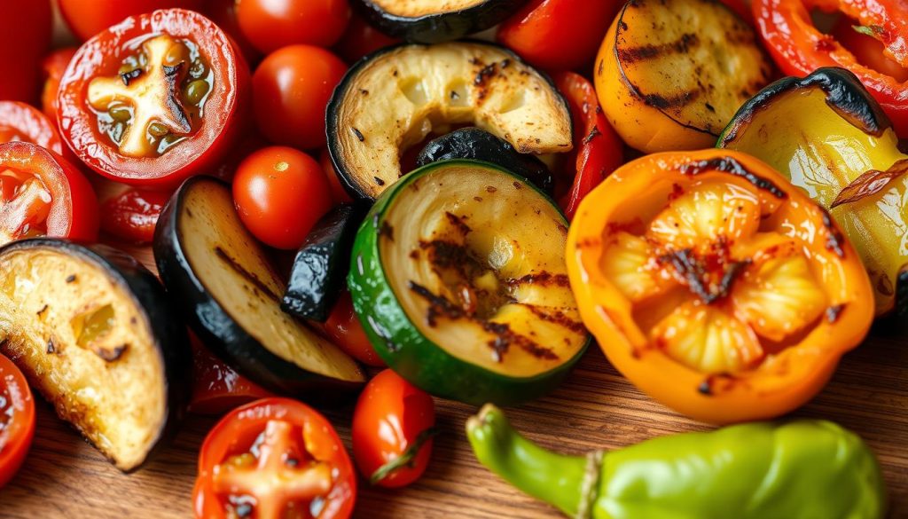 Légumes grillés pour salade de pâtes