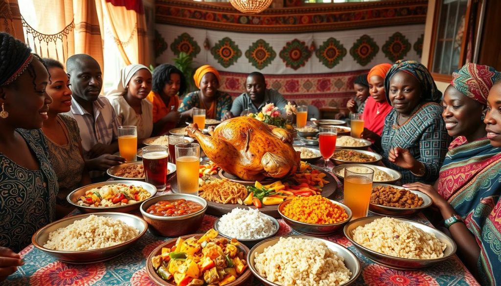 Poulet yassa lors d'un repas familial sénégalais