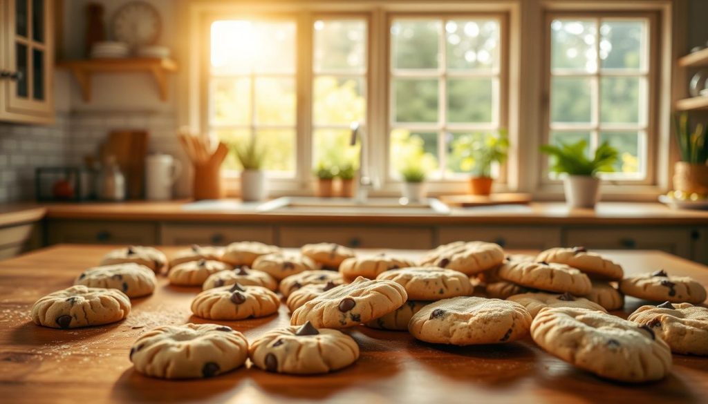 Préparation de cookies maison