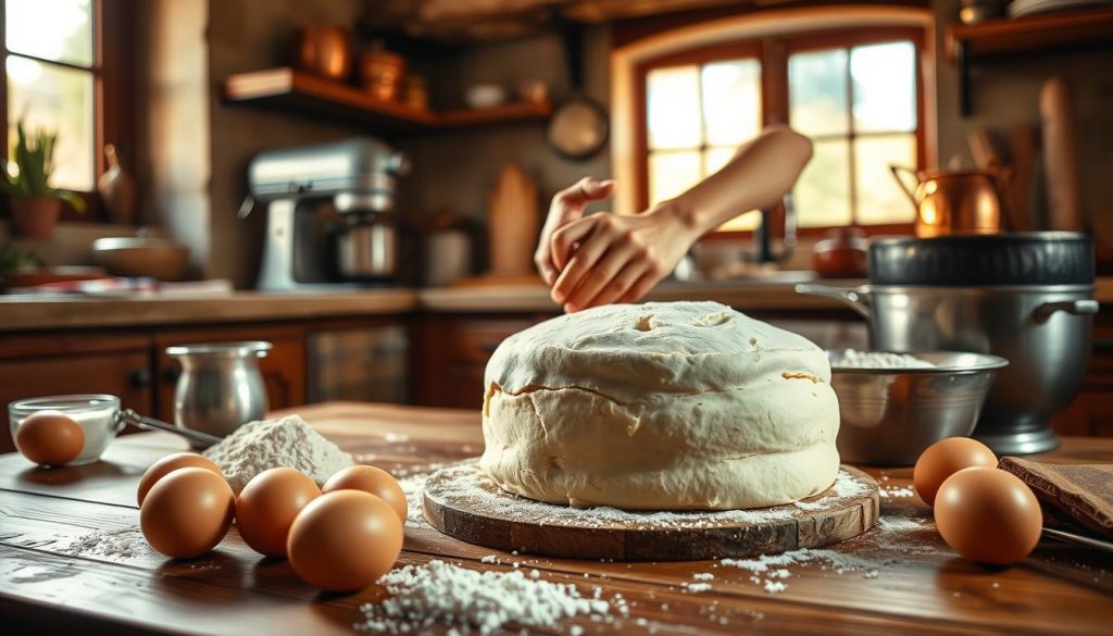 Préparation de gâteau italien traditionnel