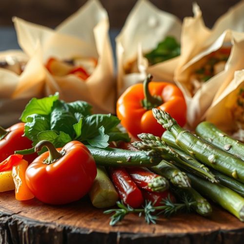 Recettes végétariennes en papillote