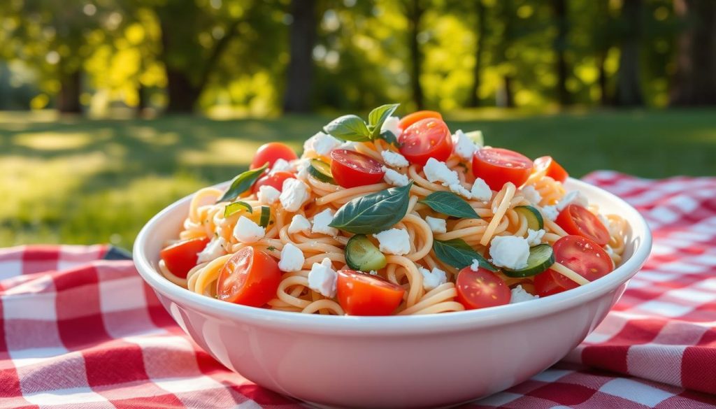 Salade de pâtes froide pour pique-nique