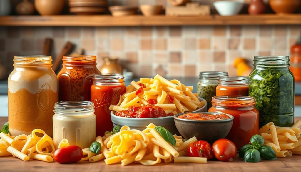 Sauces pour pâtes variées