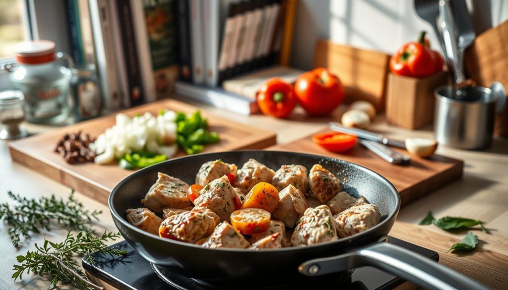 Technique de cuisson sauté de dinde