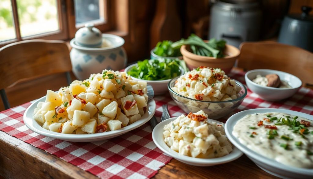 Variantes de salade de pomme de terre traditionnelle