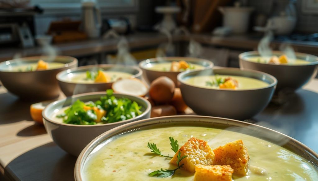 Variantes de soupe de cresson avec pommes de terre