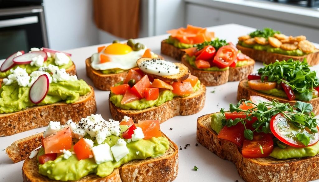 Variantes de toasts à l'avocat