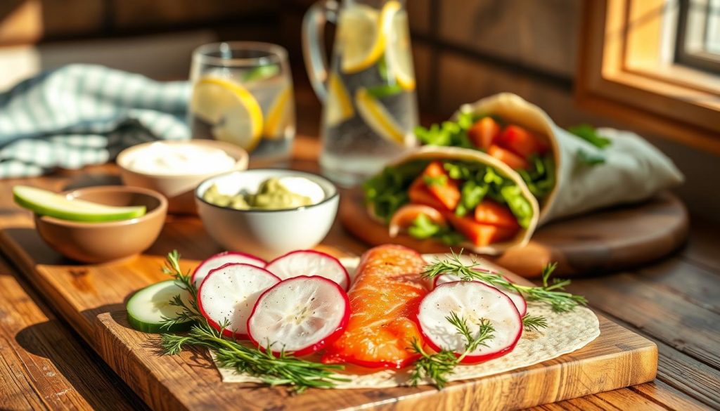 Accompagnements pour wrap saumon
