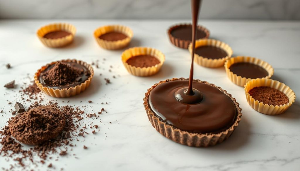 Assemblage tarte au chocolat