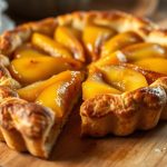 La tarte traditionnelle avec de la compote de pommes