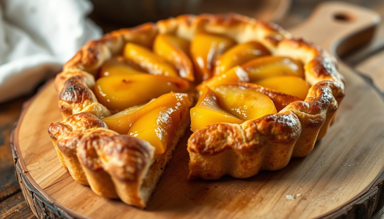 La tarte traditionnelle avec de la compote de pommes