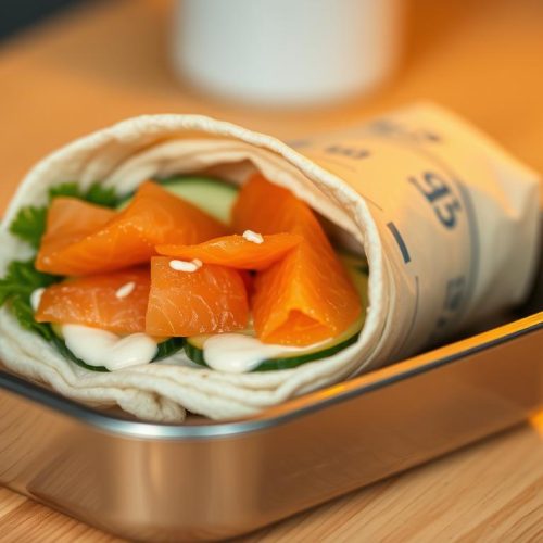 Le wrap au saumon fumé et au concombre à glisser dans sa lunch box