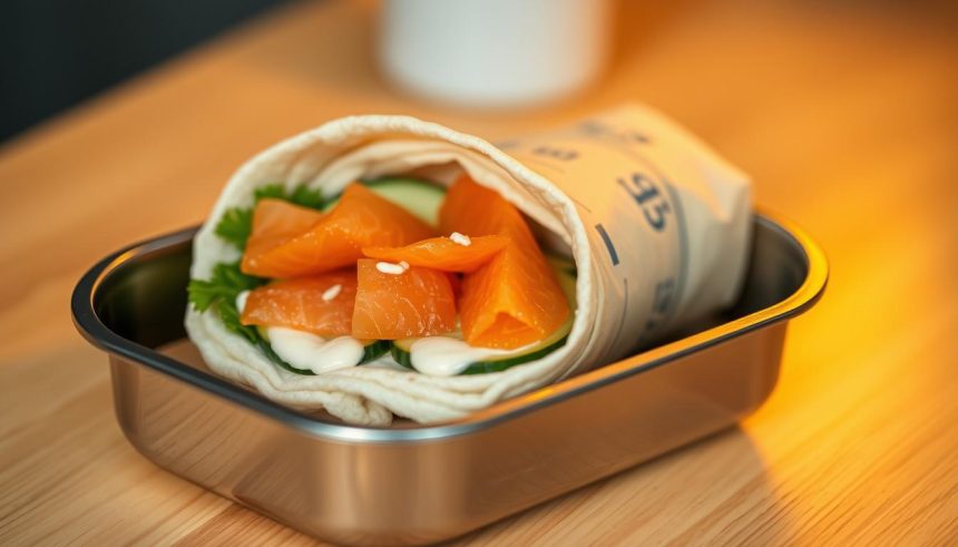 Le wrap au saumon fumé et au concombre à glisser dans sa lunch box