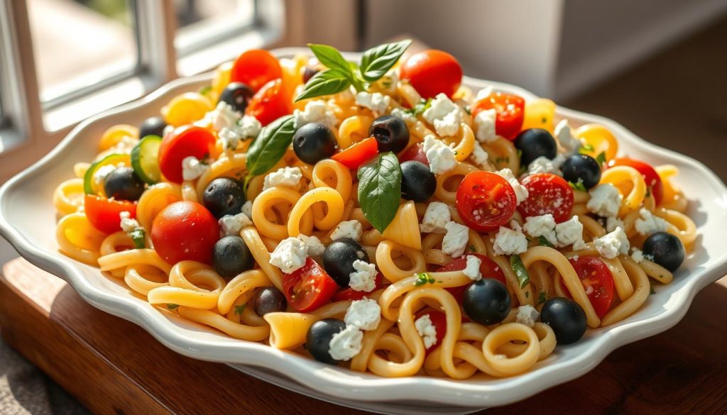 Salade de pâtes méditerranéenne fraîche Salade de pâtes méditerranéenne fraîche