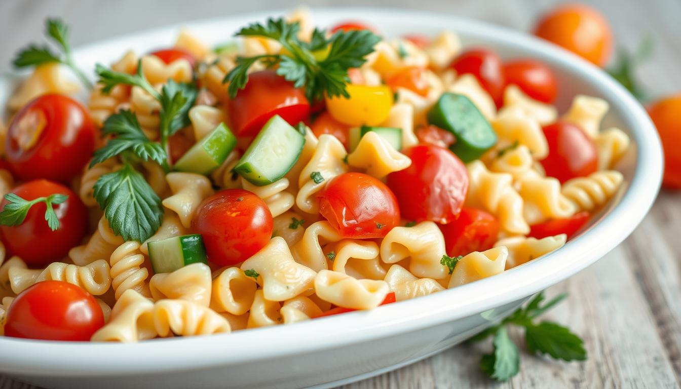 Salade de pâtes personnalisée avec légumes