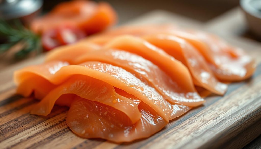 Saumon fumé préparation
