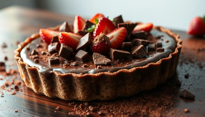 Une tarte au chocolat super fondante