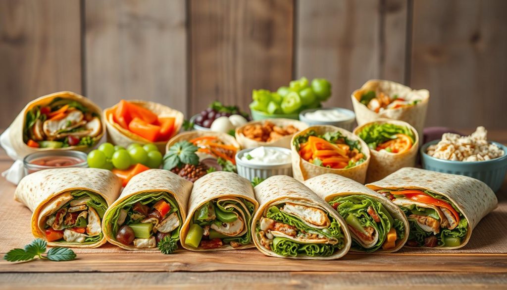 Wraps variés et créatifs
