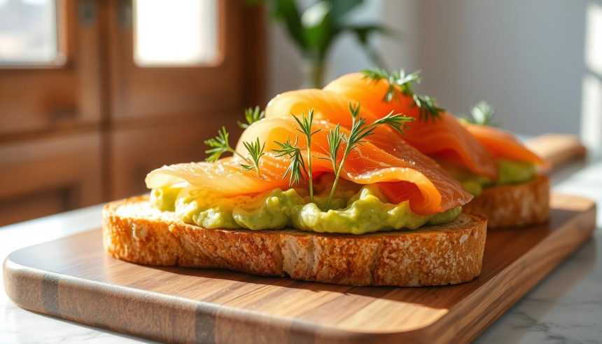 Avocado toast au saumon fumé