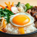 Bibimbap coréen aux légumes croquants
