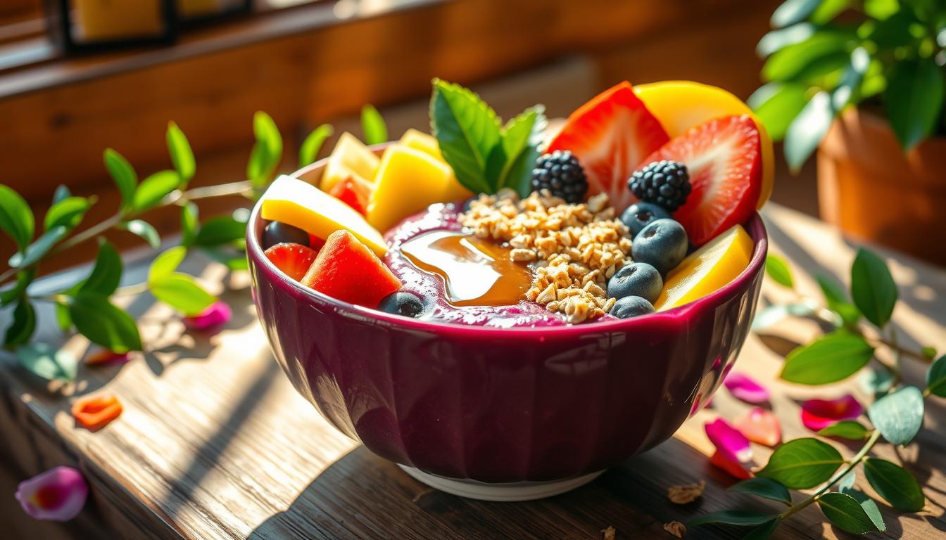 Bowl d'açaï brésilien petit-déjeuner