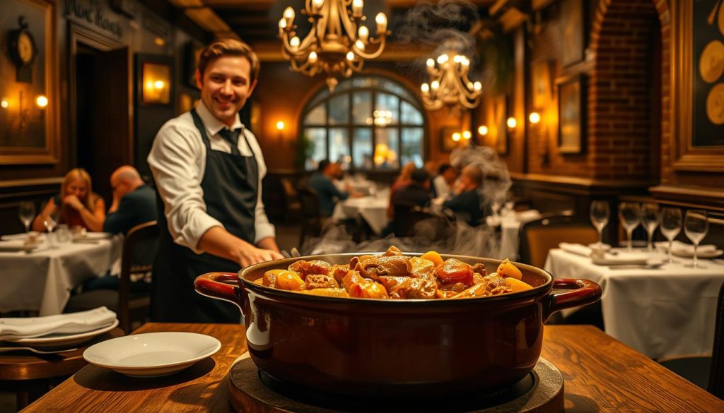 Cassoulet dans un restaurant français