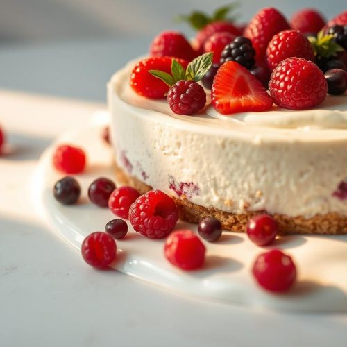 Cheesecake sans cuisson aux fruits rouges