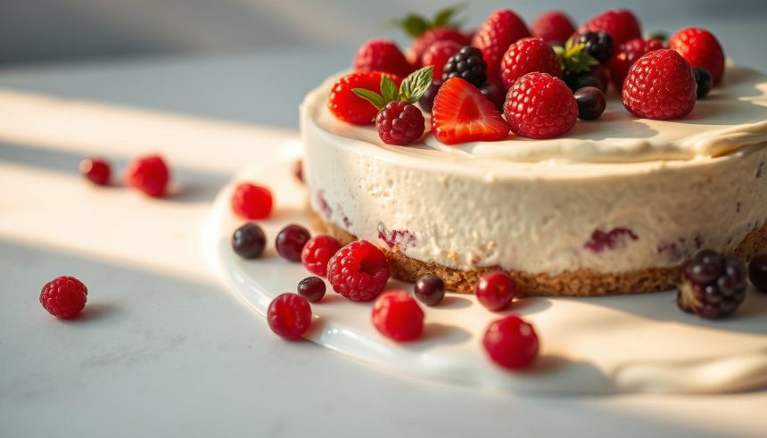 Cheesecake sans cuisson aux fruits rouges