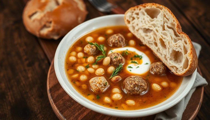 Chorba au blé et boulettes de viande