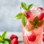 Cocktail sans alcool framboise-menthe