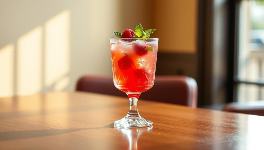 Conservation cocktail sans alcool framboise-menthe