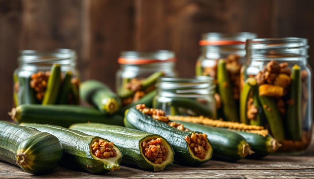 Conservation des courgettes farcies