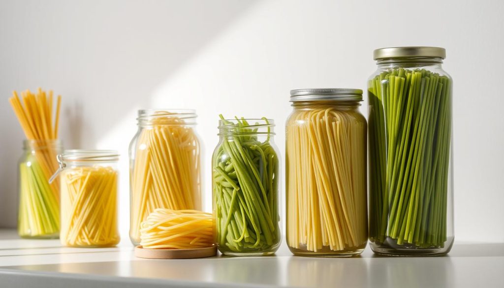 Conservation des spaghetti de courgettes