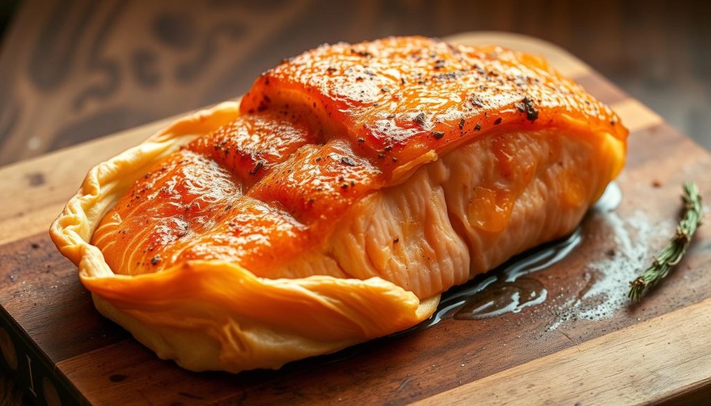 Conservation du saumon en croûte