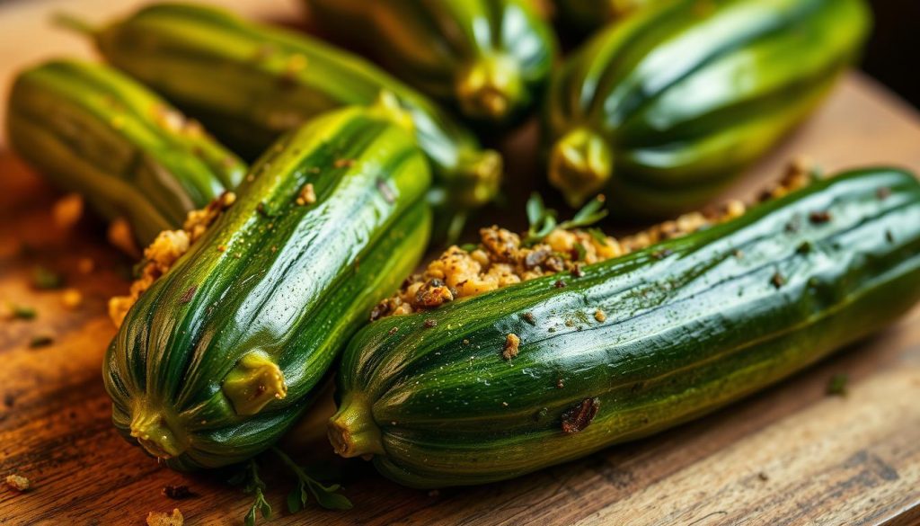 Courgettes farcies épices aromates
