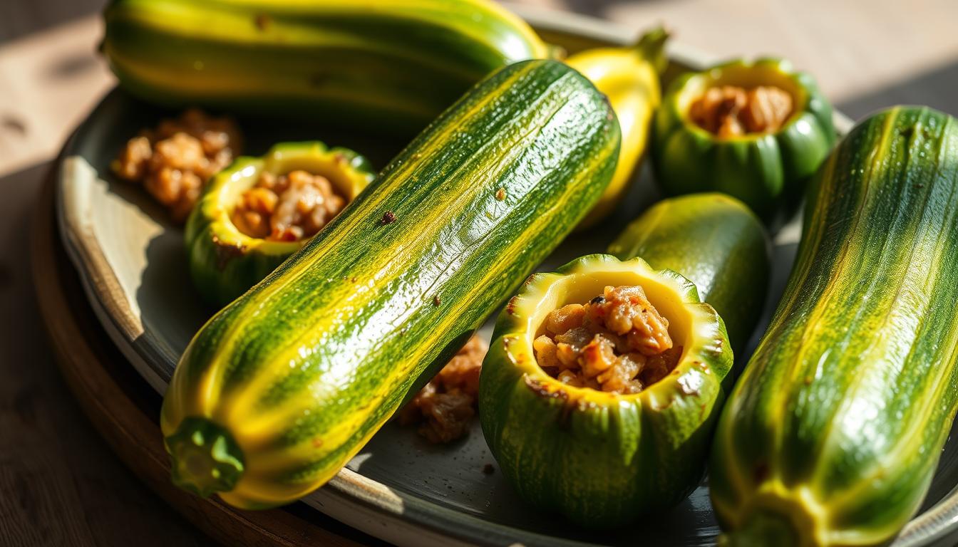 Courgettes farcies légères recette
