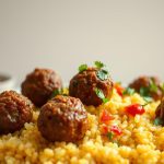 Couscous aux boulettes végétariennes façon halal