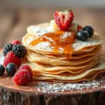 Crêpes à la farine d'avoine petit-déjeuner équilibré