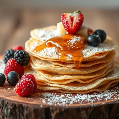 Crêpes à la farine d'avoine petit-déjeuner équilibré